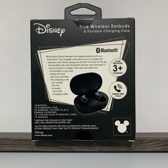 Disney Lilo & Stitch True Wireless Earbuds & Portable Charging Case-New in Box - Picture 3 of 10